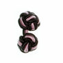 Graphite Grey & Pink Cuffknots Knot Cufflinks - by Elizabeth Parker England