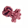 Candy Pink & Aubergine Purple Flower Shaped Cuffknots Knot Cufflinks - by Elizabeth Parker England