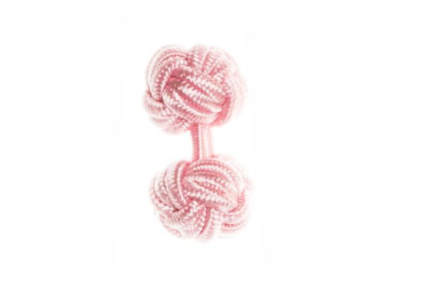Pink Cuffknots Knot Cufflinks - by Elizabeth Parker England