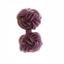 Aubergine Purple Cuffknots Knot Cufflinks - by Elizabeth Parker England