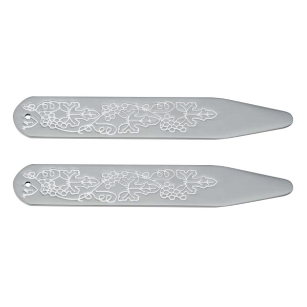 Engraved Vintage Styled 60mm Collar Stays