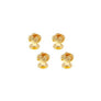 4 Gold Plated Knot Weave Style Dress Studs Set by Elizabeth Parker
