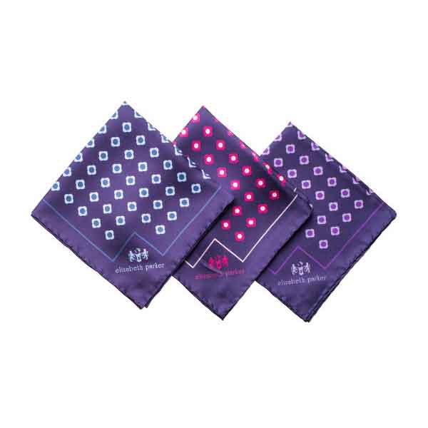 Daisy Do Range of Silk Pocket Squares by Elizabeth Parker