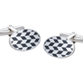 Chequerboard Oval Cufflinks
