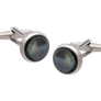 Signature Collection No7 Smokey Mother Of Pearl & Silver Cufflinks