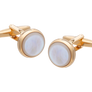 Signature Collection No2 Mother of Pearl Cufflink and Lapel Pin Set