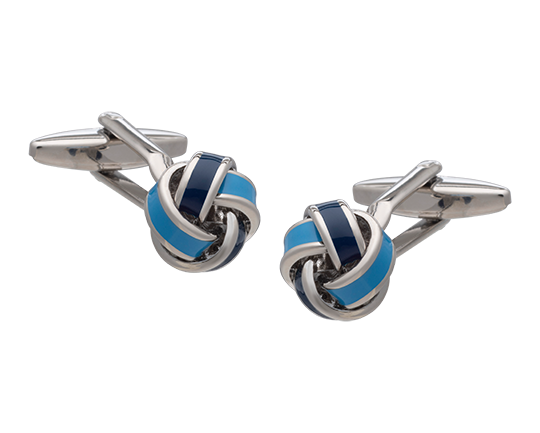 Navy & Blue Knot Cufflinks