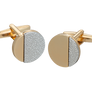 Gold Hammered Odds Cufflinks