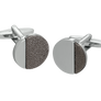 Gunmetal and Silver Hammered Odds Cufflinks