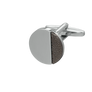 Gunmetal and Silver Hammered Odds Cufflinks