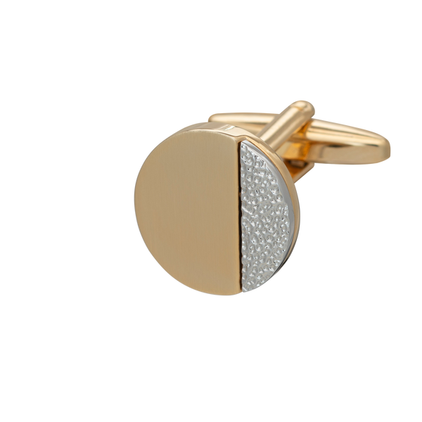 Gold Hammered Odds Cufflinks