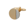 Gold Hammered Odds Cufflinks