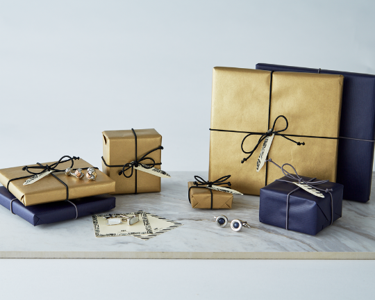Paisley Gunmetal Cufflink and Silk Pocket Square Christmas Gift Set