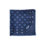 Elizabeth Parker Blue and Navy Diamonds For Ever Silk Pocket Square