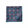 Teal Revolving Knot Silk Pocket Square by Elizabeth Parker