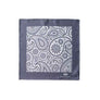 Paisley Swirl Silk Pocket Square Light and Dark Grey by Elizabeth Parker