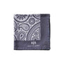 Paisley Swirl Silk Pocket Square Light and Dark Grey by Elizabeth Parker