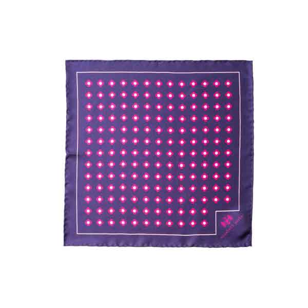 Pink Daisy Do Silk Pocket Square by Elizabeth Parker