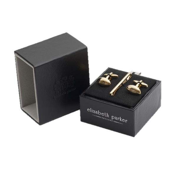 Gold Plated Rugby Ball Cufflinks