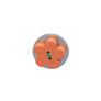 Orange Wooden Flower Lapel Pin by Elizabeth Parker