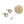 Fancy Satin Flower Gold Stickpin & Cufflink Set
