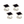 4 Blue Square Goldstone Dress Studs Set