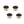 4 Black Dress Studs Set