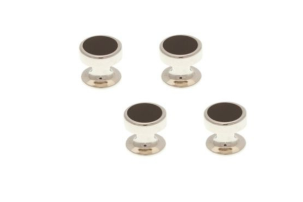 4 Onyx Dress Studs Set