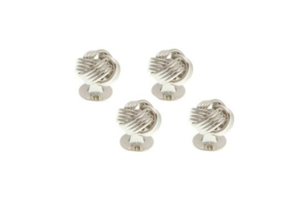 Silver Knot Style Dress Studs