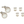 4 Mother Of Pearl Dress Studs & Cufflinks Set