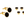 4 Black & Gold Plated Dress Studs & Cufflinks Set