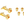 4 Gold Plated Woven Knot Dress Studs & Cufflinks Set