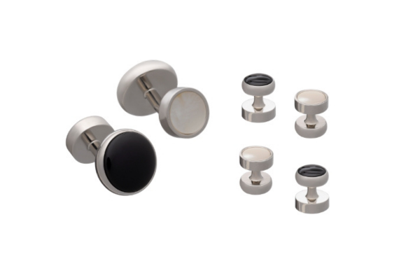 All Change Reversible Onyx & Mother of Pearl Dress Studs & Cufflinks
