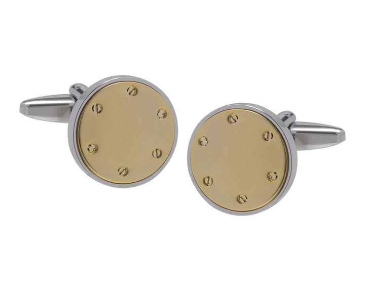 The Rivet Gold Cufflinks