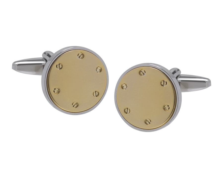 The Rivet Gold Cufflinks