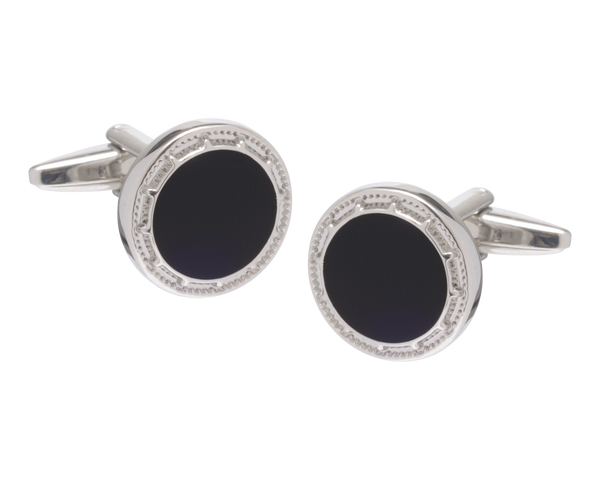 Bezel Black Cufflinks