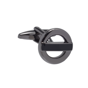 Roundel Gunmetal and Black Cufflinks