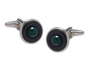 Saturn Sphere Malachite Cufflinks