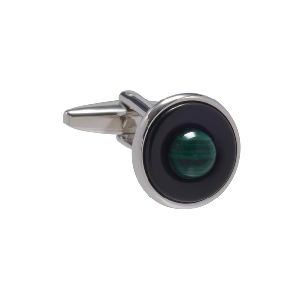 Saturn Sphere Malachite Cufflinks