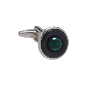 Saturn Sphere Malachite Cufflinks