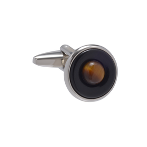Saturn Sphere Tiger Eye Cufflinks