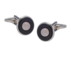 Saturn Sphere Rose Quartz Cufflinks