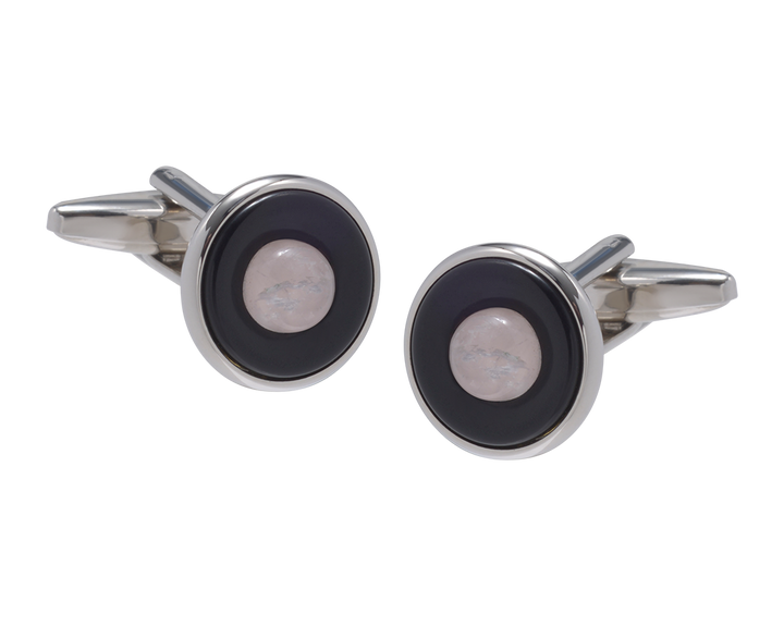 Saturn Sphere Rose Quartz Cufflinks