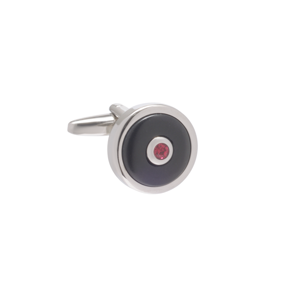 Odot Onyx & Red Cufflinks