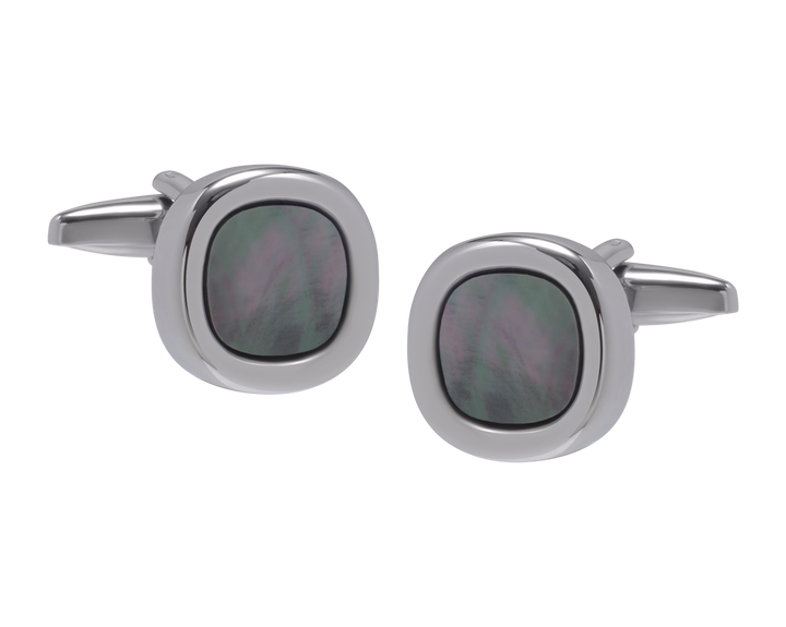 Squircle Smokey Mother of Pearl Cufflinks
