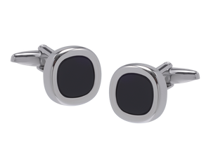 Squircle Onyx Cufflinks
