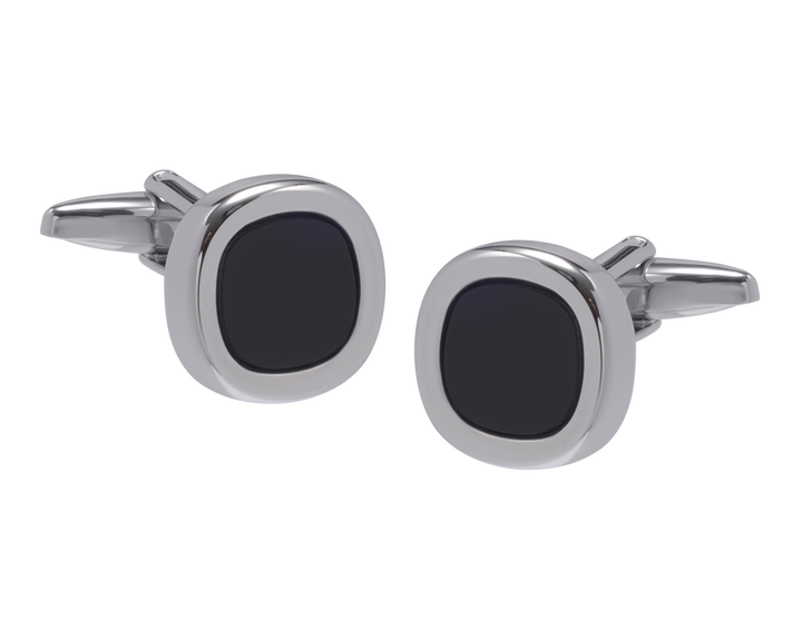 Squircle Onyx Cufflinks