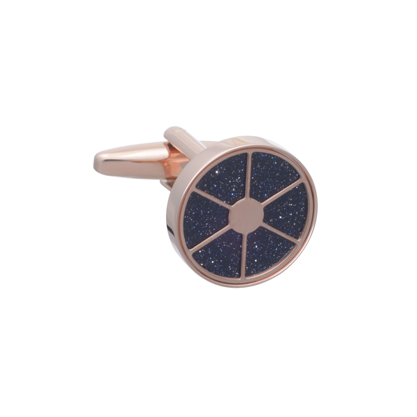 Segments of Luxury Blue Goldstone Cufflinks