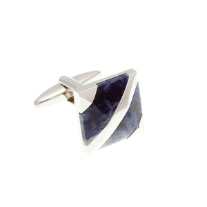 Covered Corners Sodalite Blue Cufflinks