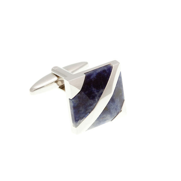 Covered Corners Sodalite Blue Cufflinks